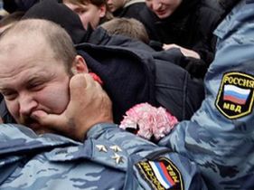 Избиение ОМОНом. Фото с сайте slavpravda.ru 