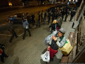 Перемещение лагеря оппозиционеров. Фото Ильи Варламова zyalt.livejournal.com