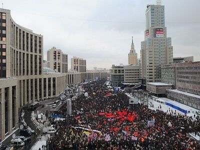 Акция на проспекте Сахарова в Москве. Фото с сайта vmdaily.ru
