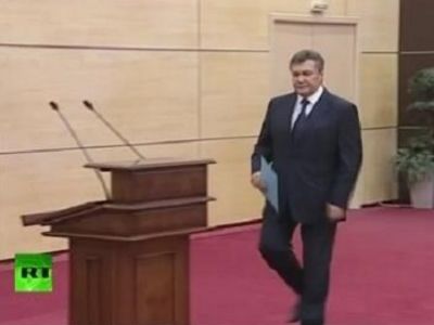 Виктор Янукович в Ростове-на-Дону. Фото: кадр RT