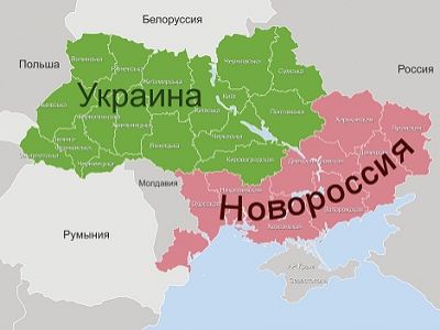 Один из вариантов пропагандистских карт т.н. "Новороссии". Источник - http://img11.nnm.me/