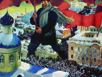 Б.М.Кустодиев, "Большевик". Источник - http://f.rodon.org/