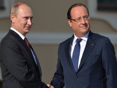 Владимир Путин и Франсуа Олланд. Фото: rian.com.ua
