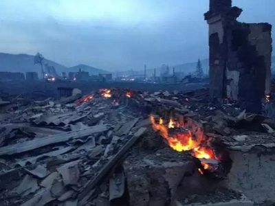 Хакасия, после пожара, апр. 2015. Источник - vk.com, http://tayga.info/