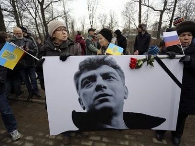 Пикет по убийству Немцова. Фото: mixnews.lv
