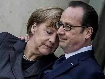 Ангела Меркель и Франсуа Олланд. Фото: globallookpress.com