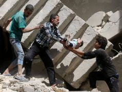 Алеппо, разбор завалов после бомбардировки. Источник - panorama.am