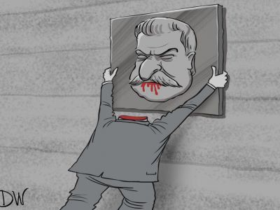 Обожатели Сталина. Карикатура С.Елкина: dw.com