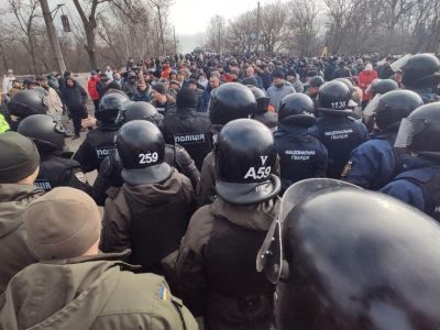 Протесты в Новых Санжарах. Фото: Полтавщина