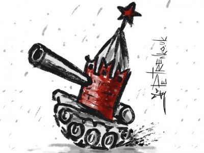 Бряцание кремлевским оружием. Карикатура А.Петренко: www.instagram.com/petrenkoandryi