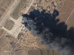 Уничтожение российской техники в Международном аэропорту 