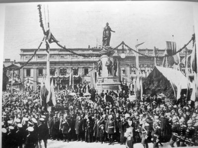 Фотография торжественного открытия памятника Екатерине II в Одессе в 1900 году