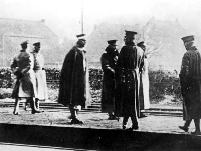 Отрекшийся кайзер Вильгельм II на бельгийско-голландской границе, 10.11.1918. Фото: ru.wikipedia.org