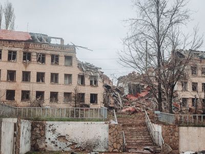 Разрушенные здания в Соледаре, 20 ноября 2022 года. Фото: Diego Herrera Carcedo / Anadolu Agency / AFP / East News