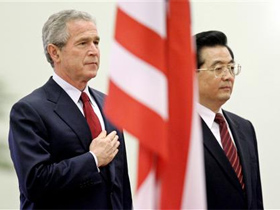 Джорж Буш и Ху Цзиньтао. Фото Reuters