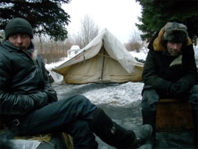 Голодовка рабочих "Холодмаша". Фото: ikd.ru