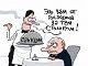 Санкции от г-на Трампа. Карикатура С.Елкина, источники - dw.com, www.facebook.com/sergey.elkin1