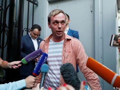 Иван Голунов после освобождения, июнь 2019 год. Фото: Shamil Zhumatov / Reuters