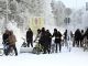 Мигранты на велосипедах у КПП на границе с Финляндией. Фото: t.me/beregofic